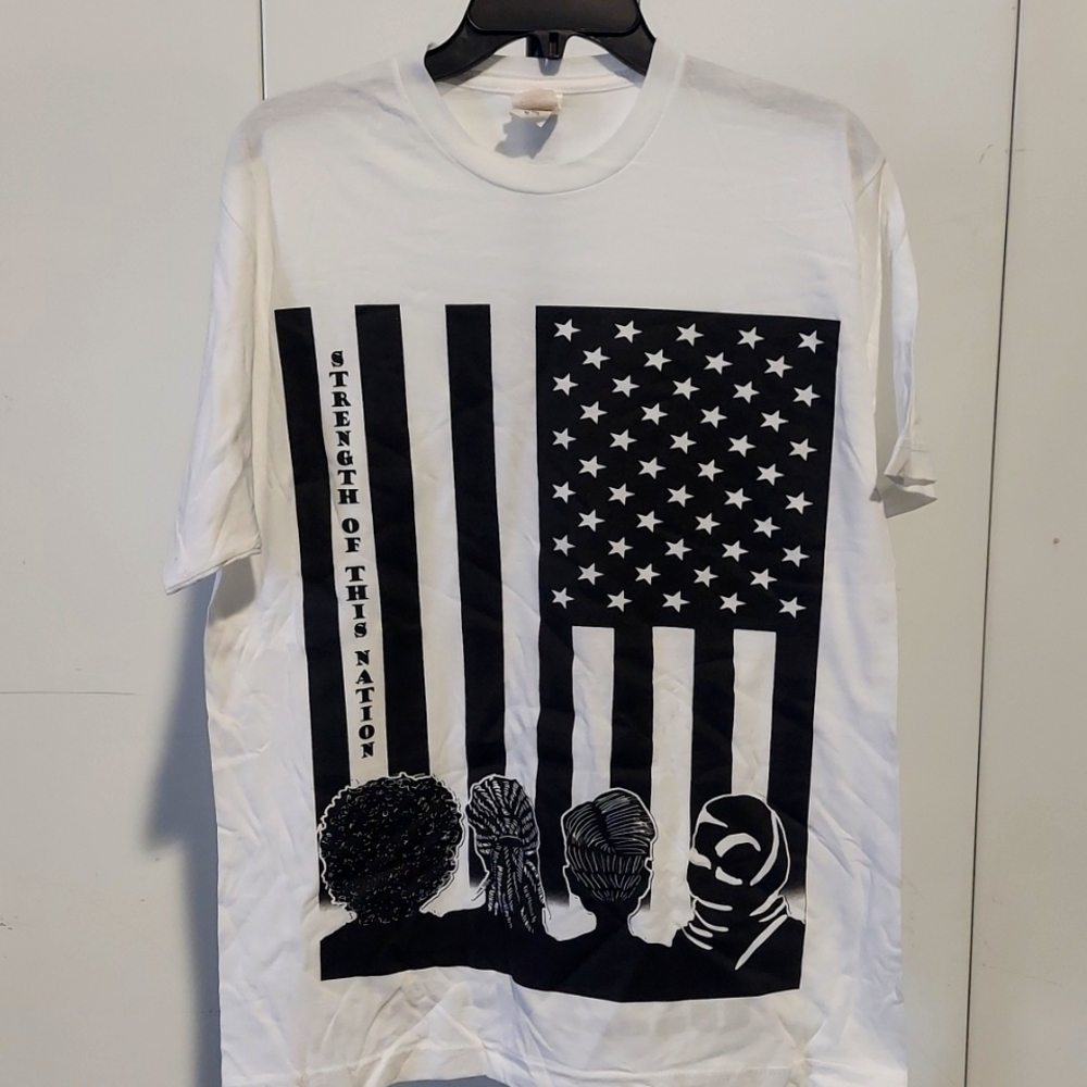 "Strength Of This Nation" Graphic Print T Shirt